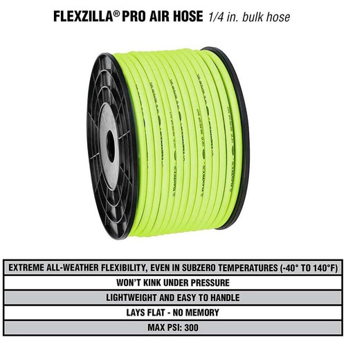 Legacy HFZ14250YW  Flexzilla 1/4" x 250' Air Hose - Bulk Spool Image 3