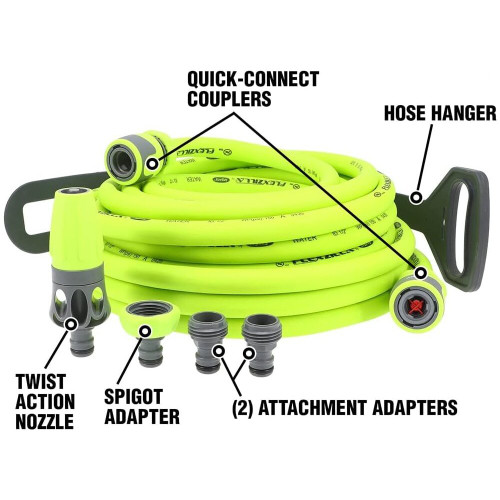 Legacy HFZG12050QN  Flexzilla 1/2" x 50' Garden Water Hose Kit with Quick Connect Attachments Image 2