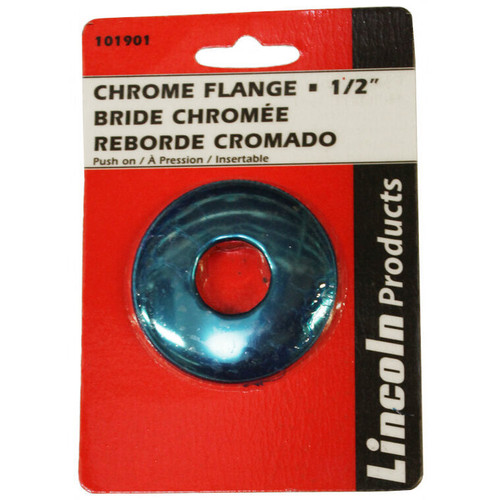 Lincoln 101901  Chrome Plated Sure Grip Flange for 1/2" Iron Pipe Image 1
