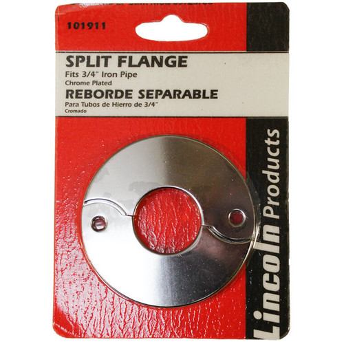 Lincoln 101911  Chrome Plated Split Flange for 3/4" Iron Pipe Image 1