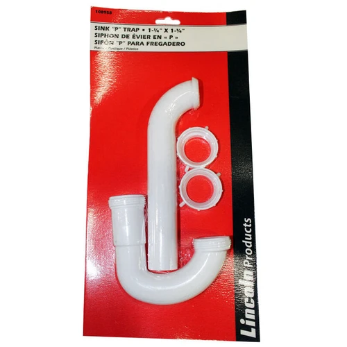Lincoln 108958  1-1/4" x 1-1/4" PVC P-Trap Image 1