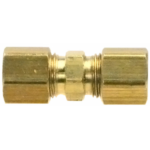 Lincoln 126212  1/4" Brass Compression Union Fitting Image 0