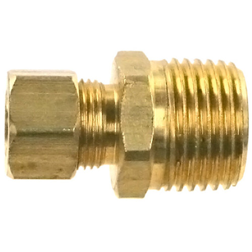 Lincoln 126864  3/8" Comp x 1/2" MIP Brass Adapter Fitting Image 0