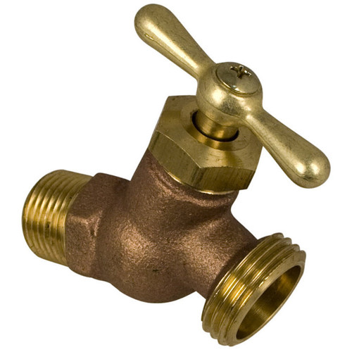 Lincoln 290425  3/4" Male Inlet No Kink Hose Bibb  Imported - Brass Image 0