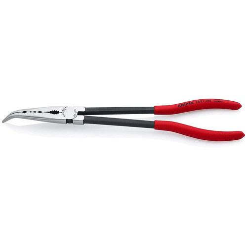 Knipex  2881280  11" Extra Long Needle Nose Pliers - Angled Jaw Image 0