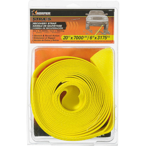 Keeper 02922  2" x 20' Vehicle Recovery Strap Image 1