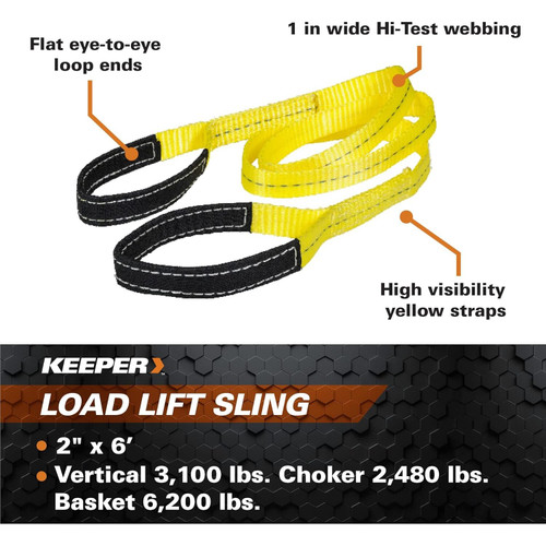 Keeper 02612  2" x 6' Flat Loop Lift Sling  Image 2