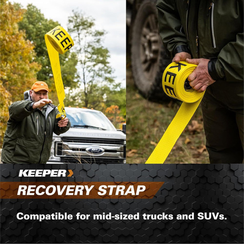 Keeper 02942  4" x 30' Recovery Strap with Wear Guard Image 4
