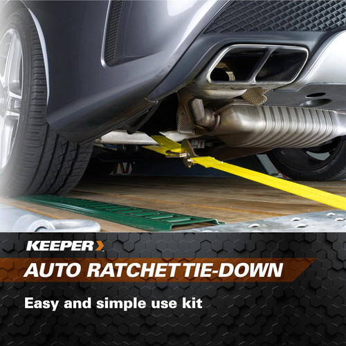 Keeper 04110  2" x 10' Ratchet Tie-Down with Twisted Snap Hooks Image 5
