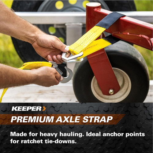 Keeper 04226  2" x 24" Premium Axle Strap with D-Rings Image 4