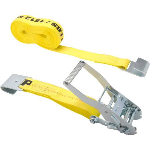 Keeper 04627  2" x 30' Heavy Duty Ratchet Tie-Down Strap with Flat Hooks Image 1
