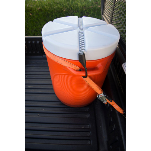 Keeper 05115  1" x 15' Cam Buckle Tie-Down Strap with Full-Size Vinyl Coated S-Hooks Image 4