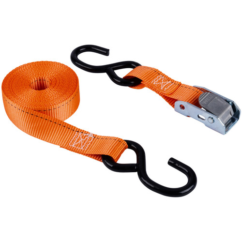 Keeper 05115  1" x 15' Cam Buckle Tie-Down Strap with Full-Size Vinyl Coated S-Hooks Image 6