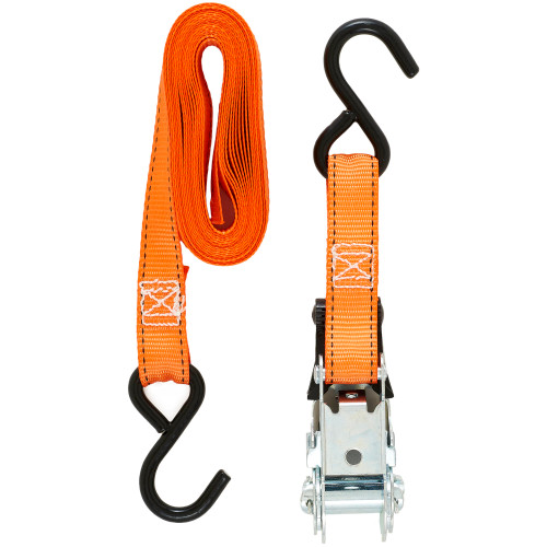 Keeper 05505  1" x 14' High Tension Ratchet Tie-Down Straps with Vinyl Coated S-Hooks - 4 Straps per Package Image 3