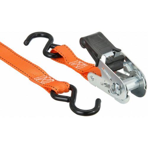 Keeper 05505  1" x 14' High Tension Ratchet Tie-Down Straps with Vinyl Coated S-Hooks - 4 Straps per Package Image 4