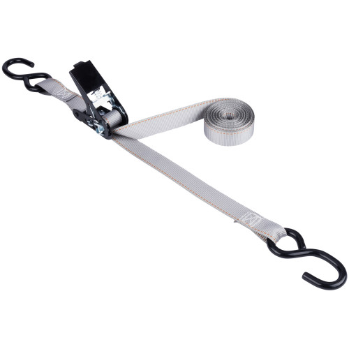 Keeper 05514  1" x 14' High Tension Ratchet Tie-Down Strap with Full-Size Vinyl Coated S-Hooks Image 0