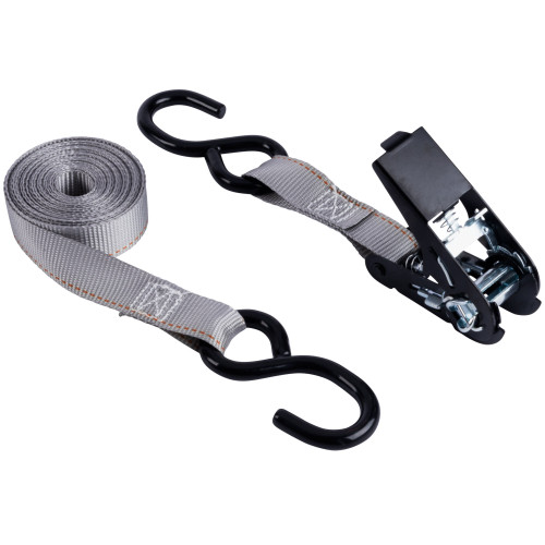 Keeper 05514  1" x 14' High Tension Ratchet Tie-Down Strap with Full-Size Vinyl Coated S-Hooks Image 2