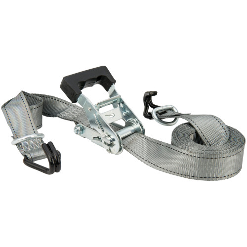 Keeper 05516  1" x 16' High Tension Ratchet Tie-Down Strap with Vinyl Coated J-Hooks and D-Rings Image 0