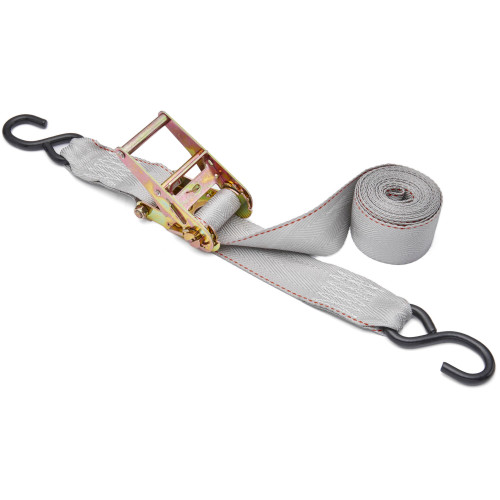 Keeper 05517  2" x 14' Ratchet Tie-Down Strap with Full-Size Vinyl Coated S-Hooks Image 0
