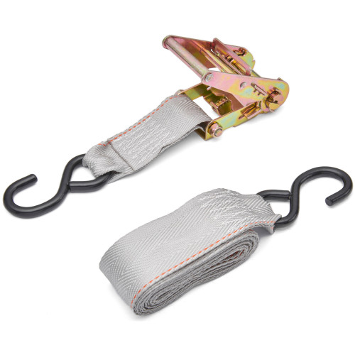 Keeper 05517  2" x 14' Ratchet Tie-Down Strap with Full-Size Vinyl Coated S-Hooks Image 1