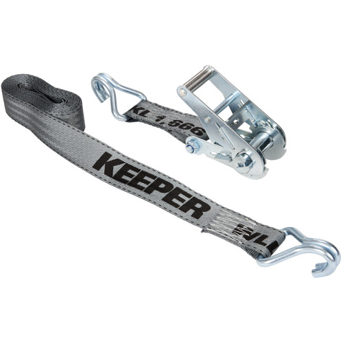 Keeper 05519  1-3/4" x 15' Ratchet Tie-Down Strap with J-Hooks Image 0