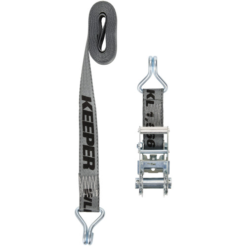 Keeper 05519  1-3/4" x 15' Ratchet Tie-Down Strap with J-Hooks Image 1