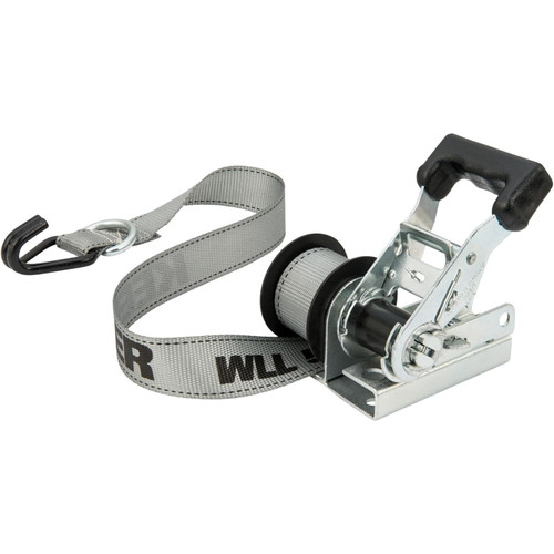 Keeper 05530  1-1/2" x 8'  Mountable Rack Ratchet Tie-Down Strap with D-Ring and Vinyl  Coated J-Hook Image 4