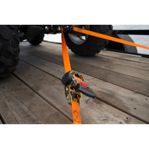 Keeper 05561  1" x 6' Retractable Ratchet Tie-Down Straps with Full-Size Vinyl Coated S-Hooks - 2 Straps per Package Image 5