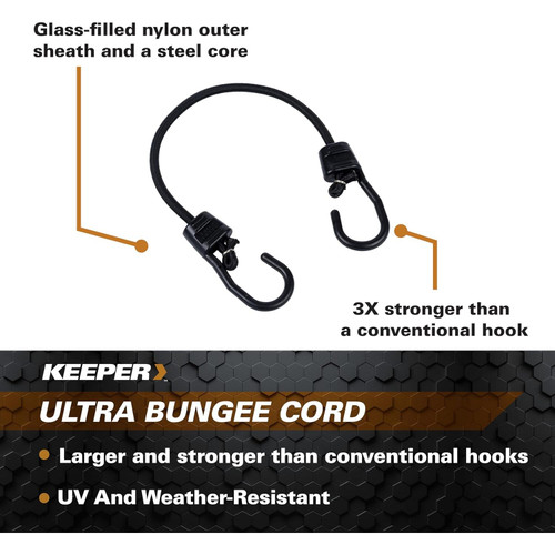 Keeper 06068  18" Ultra Bungee Cord with Steel Core Hooks Image 2