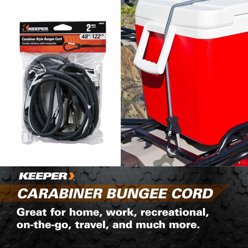 Keeper 06082  48" Carabiner Bungee Cord - 2 per Package Image 2