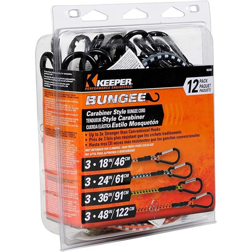 Keeper 06300  Assorted Carabiner Bungee Cords - 12 per Package Image 6