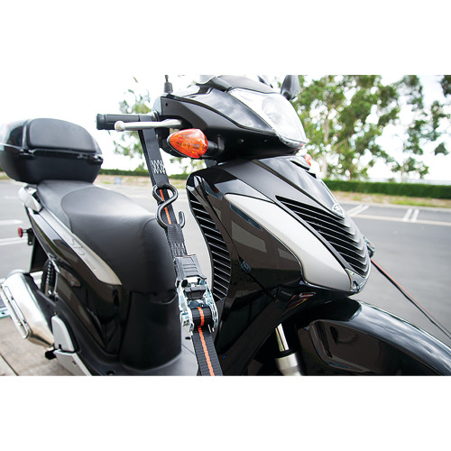 Keeper 45721  1" x 8' High Tension Ratchet Tie-Down Straps with Large Vinyl Covered S-Hooks - 2 Straps per Package Image 2