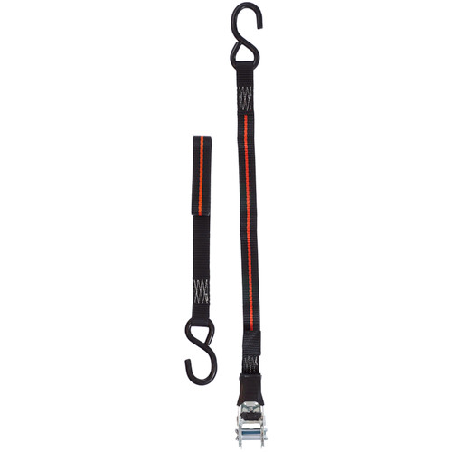 Keeper 45721  1" x 8' High Tension Ratchet Tie-Down Straps with Large Vinyl Covered S-Hooks - 2 Straps per Package Image 5