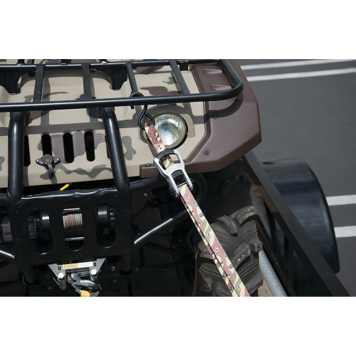 Keeper 47300  1" x 12' Ratchet Tie-Down Straps in Desert Camo with Large Vinyl Covered S-Hooks - 2 Straps per Package Image 5