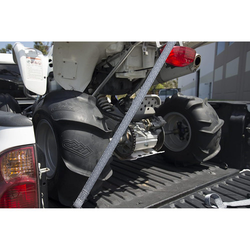 Keeper 47383  1" x 12' Pistol Grip Ratchet Tie-Down Strap in Diamond Plate Design with Vinyl Coated S-Hooks Image 4