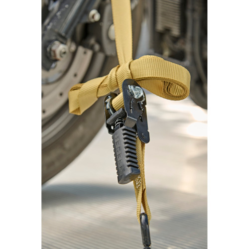 Keeper 85402  1" x 12' Pistol Grip Ratchet Tie-Down Strap in Khaki with Vinyl Coated S-Hooks Image 5