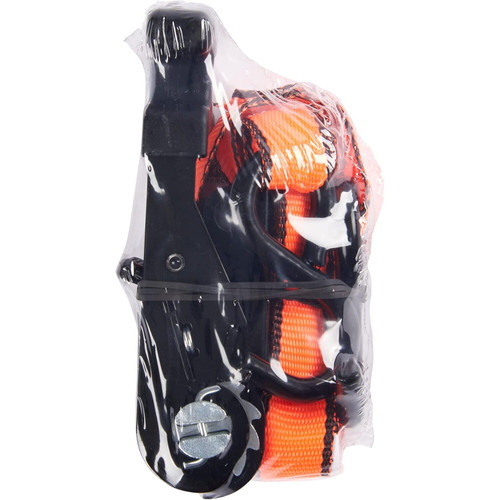Keeper 85404  1" x 12' T-Handle Ratchet Tie-Down Strap in Hi-Viz Orange with Vinyl Coated S-Hooks Image 3 Keeper 85404  1" x 12' T-Handle Ratchet Tie-Down Strap in Hi-Viz Orange with Vinyl Coated S-Hooks Image 3