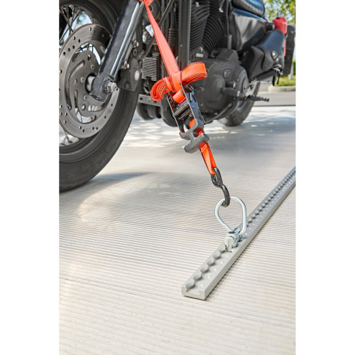 Keeper 85404  1" x 12' T-Handle Ratchet Tie-Down Strap in Hi-Viz Orange with Vinyl Coated S-Hooks Image 5