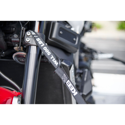 Keeper 85454  1" x 14' Extreme Cut Resistant Combat Webbing Ratchet Tie-Down Straps with Vinyl Coated S-Hooks - 2 Straps per Package Image 6