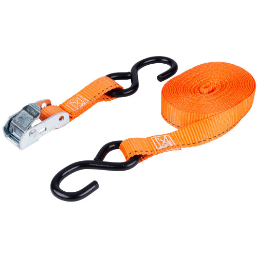 Keeper 89115  1" x 15' Cam Buckle Tie-Down Strap with Vinyl Covered S-Hooks Image 4