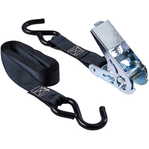 Keeper 89511  1" x 10' Ratchet Tie-Down Strap with Vinyl Coated S-Hooks Image 2