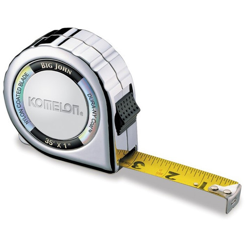 Komelon 535C  35' x 1" Big John Compact Chrome Case Tape Measure Image 0