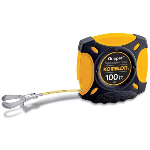 Komelon 9901  100' x 3/8" Gripper Rubber Jacket Grip Long Tape Measure Image 0