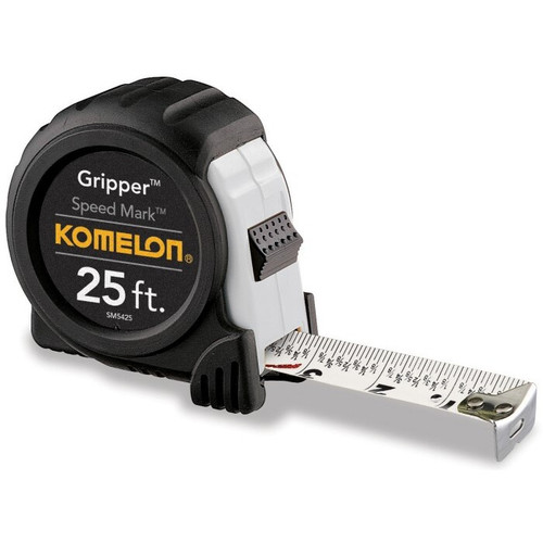 Komelon SM5425  25' x 1" Gripper Speed Mark Fractional Graduation Tape Measure Image 0