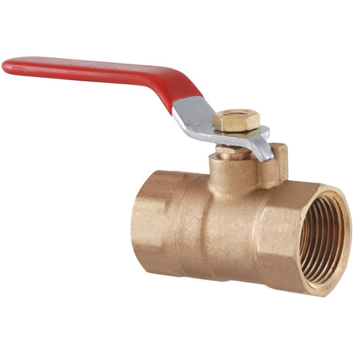 LDR 0222203  Brass Ball Valve 1/2" FPT x 1/2" FPT Threaded Quarter Turn Image 0