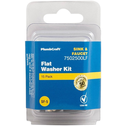 PlumbCraft 7502500LF  15 Piece Neoprene Flat Washer Kit Image 1