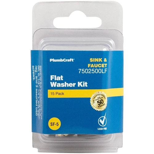 PlumbCraft 7502500LF  15 Piece Neoprene Flat Washer Kit Image 1
