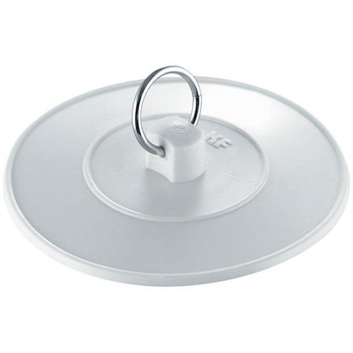 PlumbCraft 7513200T  2" White Rubber Sink and Tub Stopper with Ring Image 0