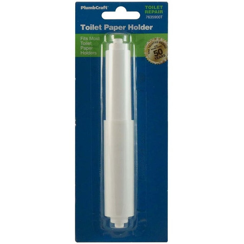 PlumbCraft 7635900T  Replacement White Toilet Paper Roller Image 1