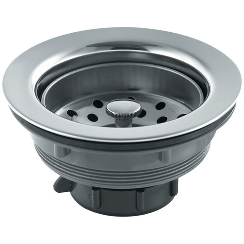 PlumbCraft 7636200T  Plastic 3-1/2" Diameter Sink Strainer Basket Assembly with Stainless Basket Image 0